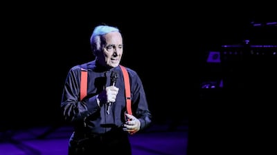 The singer Charles Aznavour will perform at Dubai Classics in February. Photo by Christie Goodwin / Redferns
