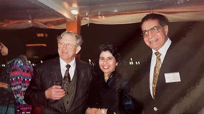 The Emirati dentist at a conference in Dubai. Photo: Moza Tahawara