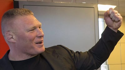WWE wrestler and former UFC heavyweight champion Brock Lesnar will not make a return to MMA, he announced on Tuesday. Damian Dovarganes / AP / March 24, 2015