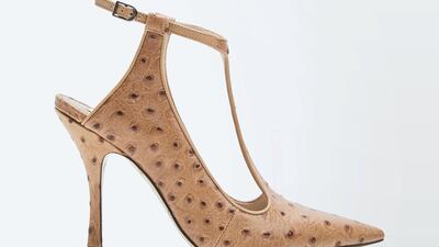 Exclusive to the Middle East: T-bar pumps, from Max Mara