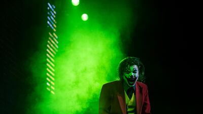 Joker cosplay at Middle East Film & Comic Con. Reem Mohammed / The National