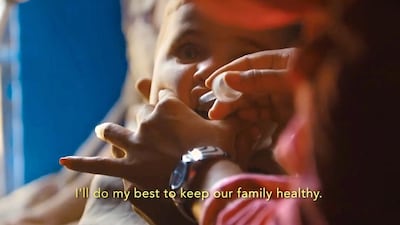 A screen shot from the polio awareness film Leap of Faith by Image Nation. Courtesy Image Nation