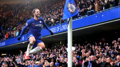 Striker: Gonzalo Higuain (Chelsea) – Showed why Chelsea brought him in with a terrific brace on his home debut. His second goal was a fine long-range strike. Getty Images