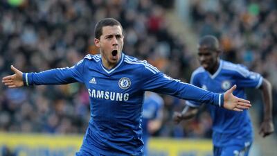 Eden Hazard opened the scoring for Chelsea against Hull City. AFP