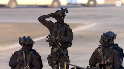 A drill taking place at the Union Fortress military parade. Abu Dhabi Media Office