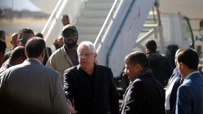 UN envoy to Yemen Martin Griffiths is seen during his departure at Sanaa airport, Yemen December 4, 2018. Reuters