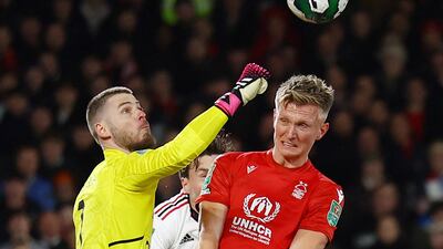 MANCHESTER UNITED RATINGS: David de Gea - 7 Punched a corner away on 25 and punched the Scarpa shot which followed. Forest created chances, but couldn’t put the ball past the keeper. Reuters