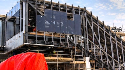 Final touches are in process at the train station before it is due to open on September 30.