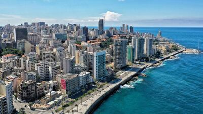 An aerial view of Beirut. Lebanon's government is trying to put together an exit plan as it looks to restructure debt and emerge from its worst economic crisis in three decades. Afp
