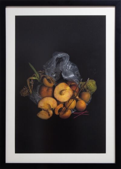 Dubai photographer Augustine Paredes's 'The Peachness of Peaches' (2020) is on sale at 101 for Dh2,300 in an edition of five. Courtesy 101