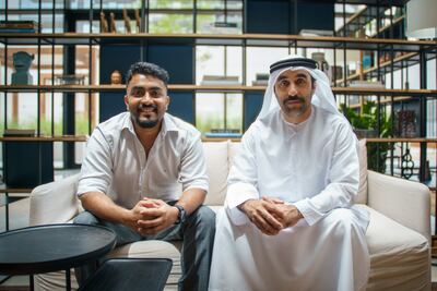 In July and August, Manhat co-founders Vishnu Vijayan Pillai, left, and Saeed Alhassan will be visiting Expo 2025 Osaka to talk more about their company's vision for sustainable water technology. Photo: Manhat