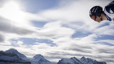 Italy's Matteo Marsaglia, in action during a training session of the men's downhill race at the Alpine Skiing FIS Ski World Cup in Wengen, Switzerland. EPA