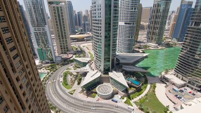 This fully furnished, 750-square-foot apartment is located in Bonnington Jumeirah Lakes Towers. Courtesy of Luxhabitat.