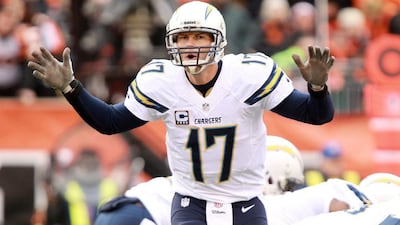 Philip Rivers threw for 128 yards and one touchdown in San Diego's win on Sunday. Mark Lyons / EPA