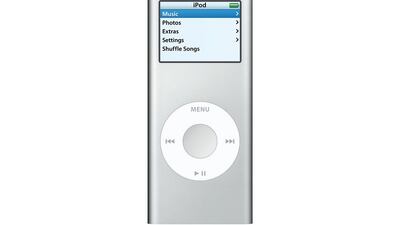 The Apple Nano iPod 2nd generation was released September 12, 2006. More colour options were added, plus an 8GB version for $249. Photo: Apple