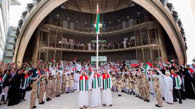 The UAE flag waves proudly over the Masdar Institute Campus. Courtesy Masdar Institute