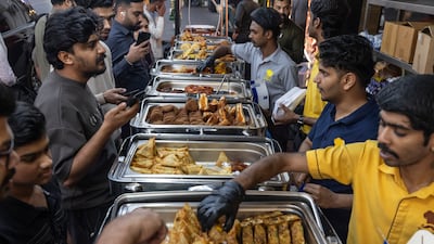 Food stalls in Dubai's Karama open in time for iftar. All photos: Antonie Robertson/The National
