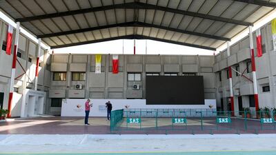 Sacred Heart School ahead of Pope Francis's visit. Khushnum Bhandari / The National