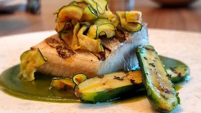 The ricciola, made with amberjack tuna, courgettes, vinegar and mint, is a stand-out dish.