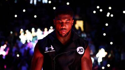 Anthony Joshua made a low-key entrance at King Abdullah Sports City Arena in Jeddah. Getty
