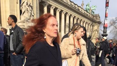 Grace Coddington sports her signature all black look. Ashley Lane / The National