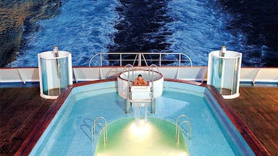 The luxury cruise liner could accommodate 300 passengers and 140 crew members.