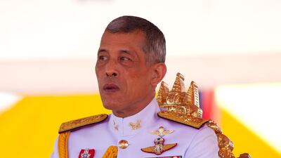 Thai King Maha Vajiralongkorn presiding over the annual royal ploughing ceremony outside Bangkok's royal palace. AFP