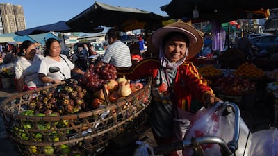 The fifth happiest country was ... Cambodia. AFP