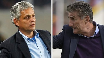 Reinaldo Rueda, left, and Edgardo Bauza, right. One of the two will likely soon be named the new UAE national team manager. AP, EPA file photos