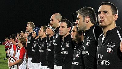 Jon Beeton, first on the right, amazed his teammates with his enthusiasm.