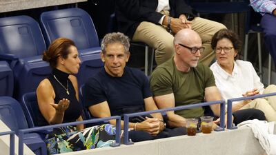 Actor Ben Stiller attends the US Open semi-final. AFP