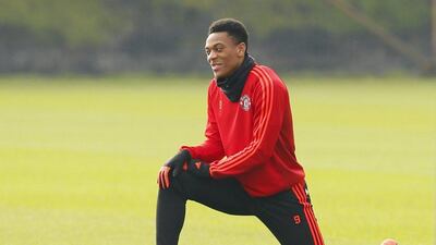 Football Soccer - Manchester United Training - Manchester United Training Ground, Manchester, England - 24/2/16Manchester United's Anthony Martial during trainingAction Images via Reuters / Jason CairnduffLivepicEDITORIAL USE ONLY.