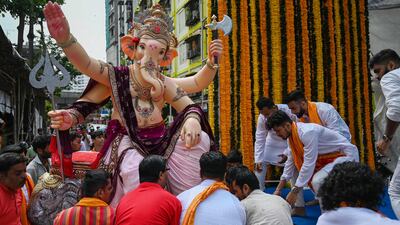 Hindu devotees were enjoying the festivities in the absence of coronavirus restrictions for the first time since 2019. AFP