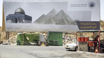 One of a series of photographs by Ahed Izhiman documenting life in Jerusalem and the use of the city's iconic monuments in advertising. Courtesy Ahed Izhiman