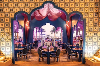 The suhoor at Fairuz Garden overlooks Palm West Beach. Photo: Fairmont the Palm