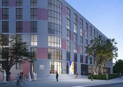 An artist's impression of Nest Hotel from Sharjah developer Arada at its Aljada megaproject. Photo: Arada