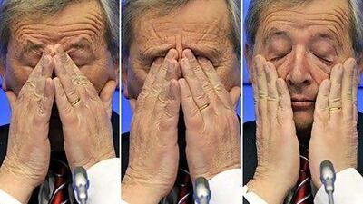 Luxembourg prime minister and Eurogroup president Jean-Claude Juncker during a press conference following a euro zone meeting. AFP