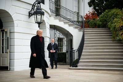 US President Donald Trump at the White House. Bloomberg