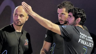 Sheikh Hamdan bin Mohammed prepares for the finals.