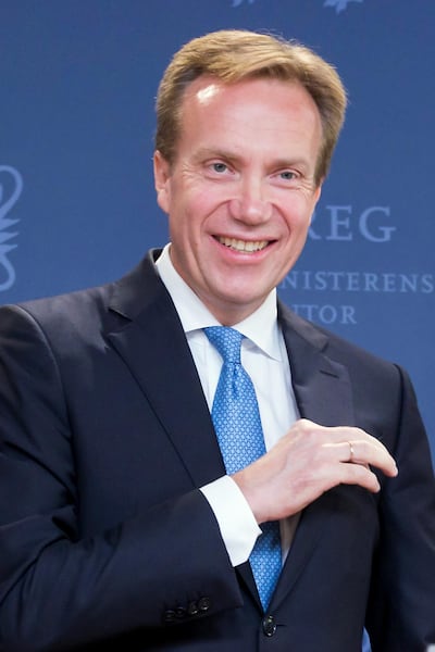 Former Norwegian foreign minister Borge Brende, who is the president of the World Economic Forum (Wef). Photo by AFP