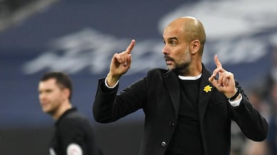 Pep Guardiola has overseen Manchester City's Premier League title victory in his second season in charge. Andy Rain / EPA