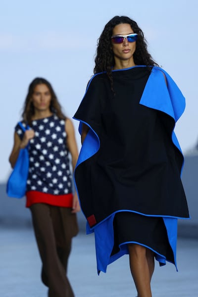 At Moschino, architectural volume is balanced with precise construction. Reuters