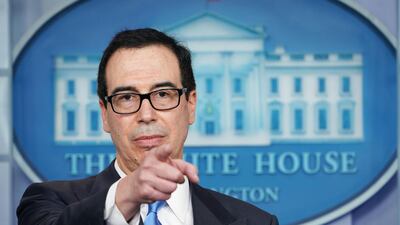 US Treasury Secretary Steven Mnuchin speaks on sanctions on Iran's supreme leaders in the White House in Washington, DC on June 24, 2019. AFP
