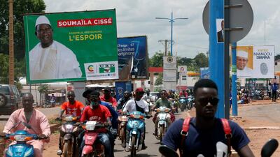 People ride their motorcycles in Bamako, Mali. DP World is to build a logistics hub there. Reuters