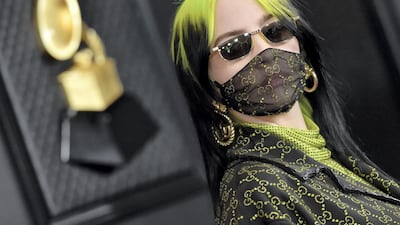 Pop star Billie Eilish donned a Gucci custom double-G-emblazoned mask for the Grammy awards in January, but the luxury retailer decided not to commercialise the product. FilmMagic