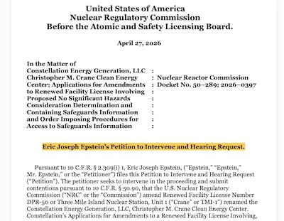 Three Mile Island Alert has filed a petition to intervene with the Nuclear Regulatory Commission in an effort to prevent the restart of the Unit 1 nuclear reactor in Pennsylvania. Photo: TMI Alert