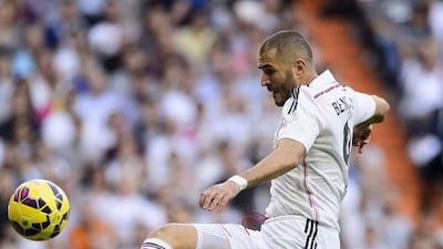 Real Madrid’s Karim Benzema knows how to score goals, but has also assisted eight more, which ranks third in the league. Dani Pozo / AFP