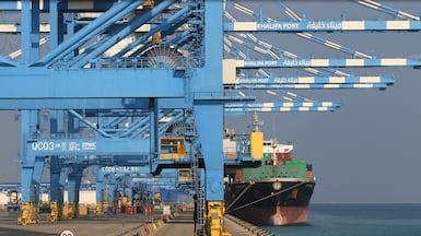 Khalifa Port in Abu Dhabi, which is part of AD Ports Group's portfolio of global operations. Reuters