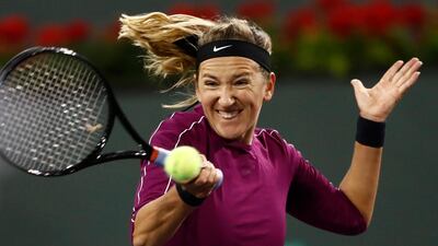 Belarusian Victoria Azarenka during her second-round match against Serena Williams of the United States at Indian Wells. EPA