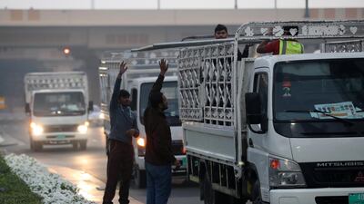 Dubai, United Arab Emirates - January 01, 2011: The clean up operations after the celebrations the night for New Years Eve 2019. Tuesday, December 1st, 2019 in Downtown, Dubai. Chris Whiteoak/The National